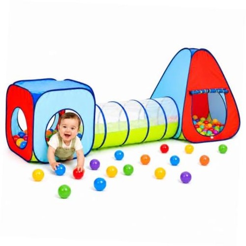 Tunnel and ball pit play - and,
