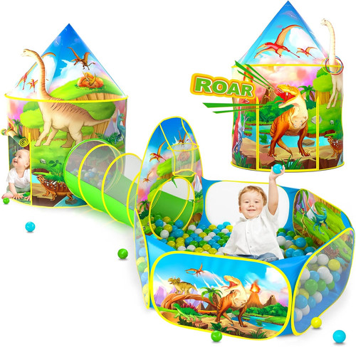 3pc dinosaur tent for boys - 3pc,