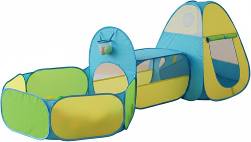 Kids play tent with - in,
