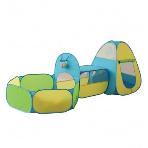 Kids play tent with - play,