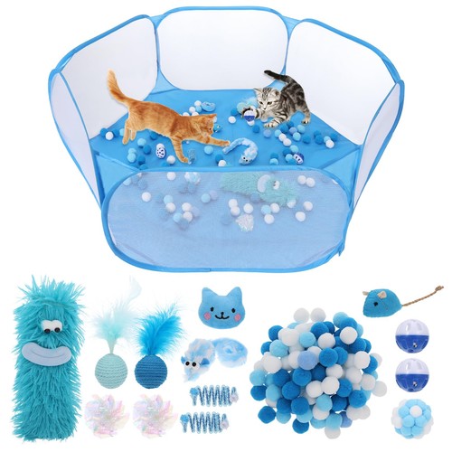 Blue cat ball - blue, tent